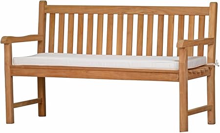 Amazon De Weisse Bankauflage Kanaria 110 X 47 Cm Bank Polster Aus 100 Strapazierfahigem Polyester 6 Cm Dick Bequemes Bankkissen Polster Auflage Als Sitzpolster Als Gartenbank Auflage Pflegeleicht