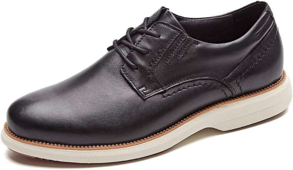 LAOKS Mens Hybrid Plain Toe Oxford, Lace-up Casual Dress Shoes