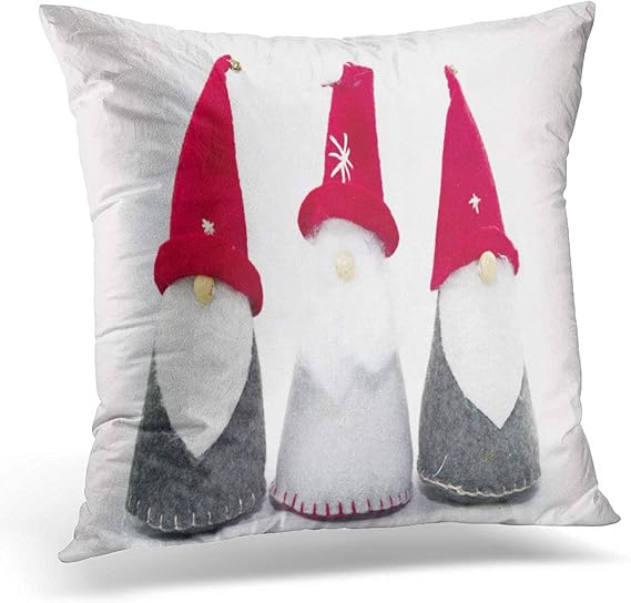 Amazon.com: Emvency Throw Pillow Cover Dwarf Arts Three Gnomes Crafts