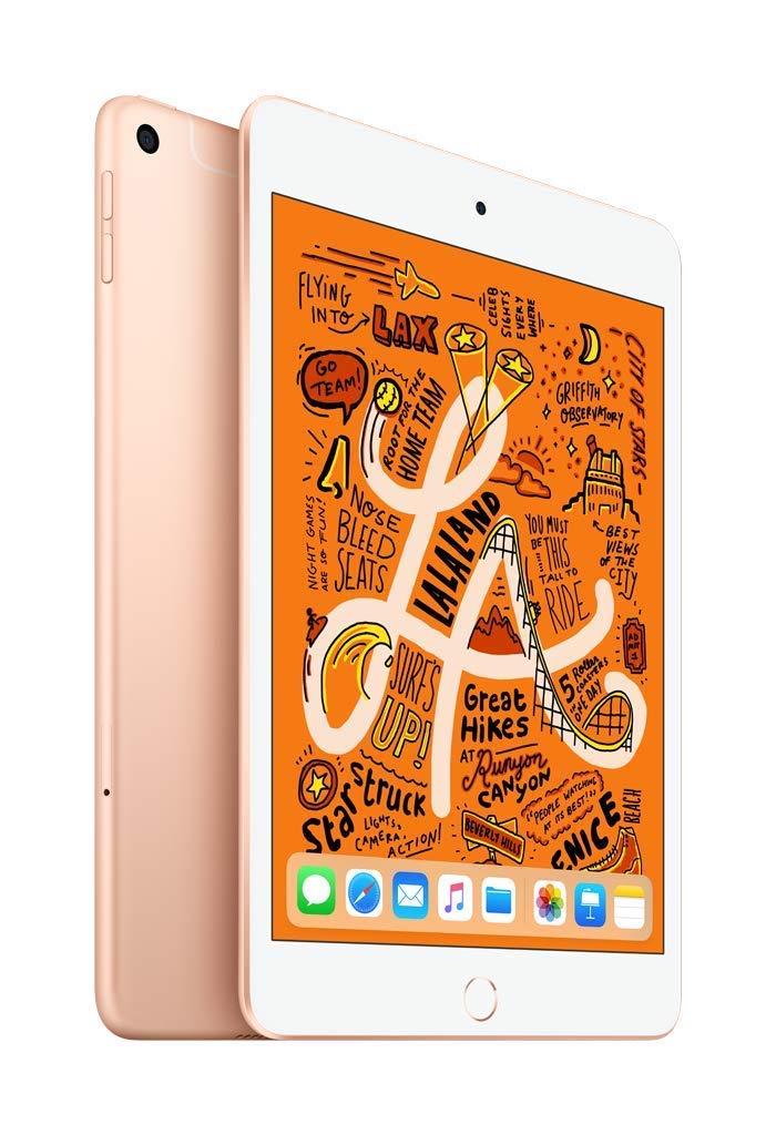 2019 Apple iPad Mini (7.9-inch, Wi-Fi + Cellular, 64GB) Gold (Renewed)