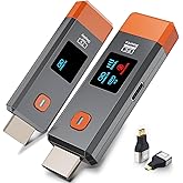 Wireless HDMI Transmitter and Receiver 328ft/100m Extender 4K Decode Input 1080P Output Plug&Play Portable 2.4G/5.8G for Video and Audio to Monitor from PC/Projector/TV Box,with LED Display