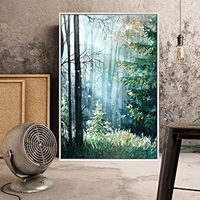 Floating Framed for Living Room Bedroom Forest for