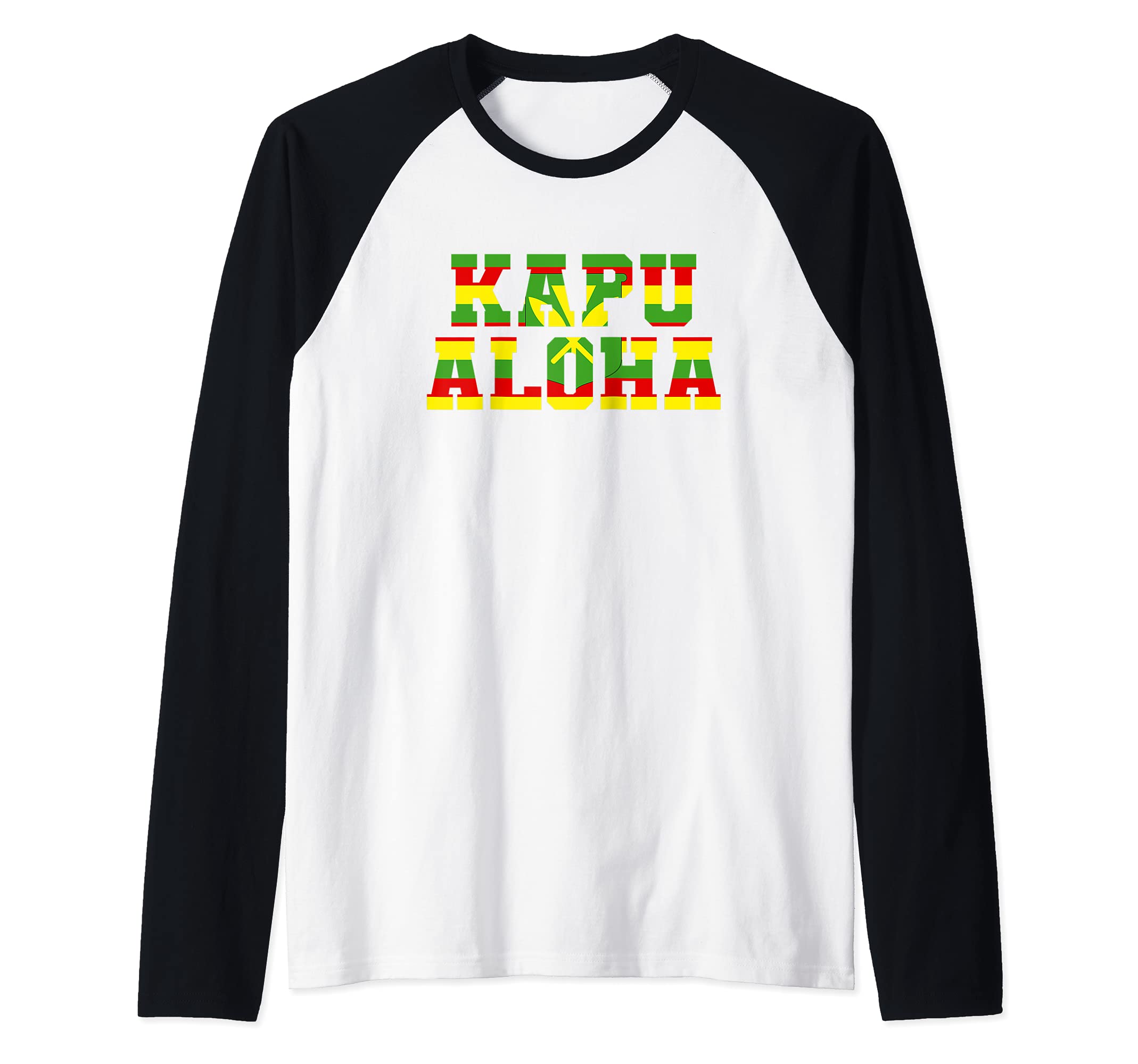 Native Hawaiian Flag Kanaka Maoli - Kapu Aloha Raglan Baseball Tee