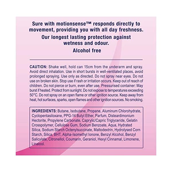 Sure Women Bright Bouquet Aerosol Antiperspirant Deodorant, 250 ml, Pack of 6