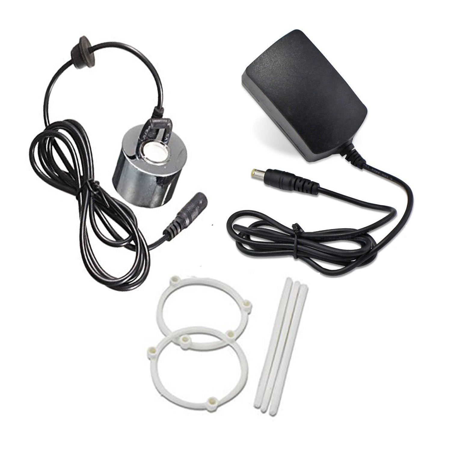 Shienus Ultrasonic Mist Maker Fogger, DC 24V Air Humidifier Water Fountain Pond with UK Power Adapter