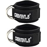 Greententljs Gym Ankle Straps for Cable Machines - Fitness Padded Ankle Cuffs Strap Attachment Workout for Glute Exercises wi