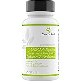 Casa de Sante FODMAP Digestive Enzymes with Probiotics Prebiotics & Postbiotics - GLP-1 Support | Low FODMAP Gut Friendly 4-in-1 | 18 Enzymes + 6 Billion CFU | MD PhD Developed | 60 Veg Capsules