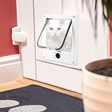 EASY JOY 4 Way Locking Cat Flap Medium Magnetic Silent Door Wall UPVC view 6