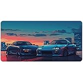 JDM Car Desk Mats on Top of Desks Pad Japanese Large Mouse Pads Gaming Cool Classic Sports Car JDM Big Mousepad for Desktop Keyboard Computer Mat 23.6 x 11.8 inch