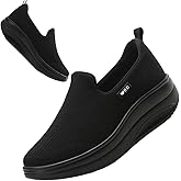 Roltte Walking Shoes for Women Slip On Nurse Slip Resistant Work Sock Sneakers Food Service Platform Comfortable Weight Light