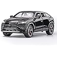 SASBSC Toy Cars for Boys 3+ Years Car Toys for 3 4 5 6 7 8 Year Old Boy Cars for Kids Ages 3-8 1:24 Diecast Metal Car with Light and Sound Christmas Birthday Gifts(Black, 1:24)