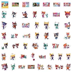 50pcs Cartoon Supper Kitties Stickers for