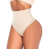 Werena Tummy Control Thong Shapewear for Women High Waist Shaping Underwear Seamless Body Shaper Panties Girdle