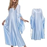 HidmFaw Renaissance Dress for Women Fairy Costume Victorian Underdress Medieval Witch Wedding Ren Faire Skirt