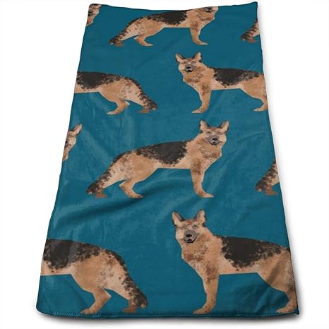 Amazon ジャーマンシェパード犬犬かわいいペット犬生地ネイビーblue 314 100 ポリエステルベルベットマイクロファイバー超吸収性ヘアタオル 美容 スポーツ ブレーキ 家具用タオル ハンドタオル ホーム キッチン オンライン通販
