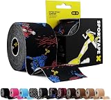 SPORTTAPE Kinesiology Tape 5cm x 5m Punk Waterproof Hypoallergenic