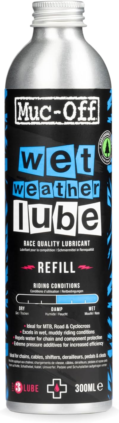 Muc Off Wet Lube 300ml - Long Lasting Wet Weather Chain Lubricant