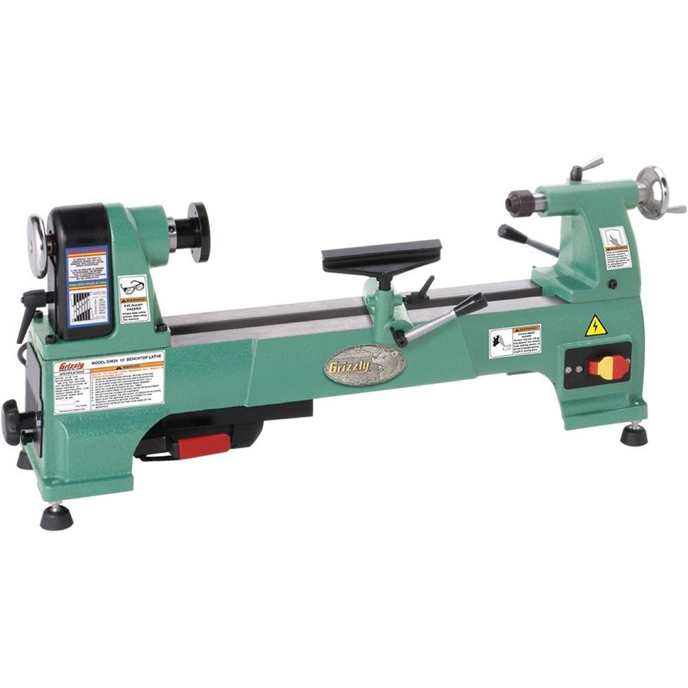 Grizzly G0624 Cast Iron Bench Top Wood Lathe, 10-Inch- Buy Online in