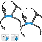NITTIID Headgear for AirFit F40 /AirTouch F40, 2 Pack Replacement Headgear with 2 Pair Magnetic Clips