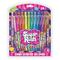 Sugar Rush Candy Scented Glitter Gel Pens for Kids, 24 Count, (42062-2)