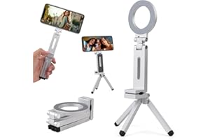 Aluminium Mini Magnetic Phone Tripod for iPhone & MagSafes,Magnetic Tripod for iPhone 16/15/14/13/12 Plus Pro Max Series,1/4"
