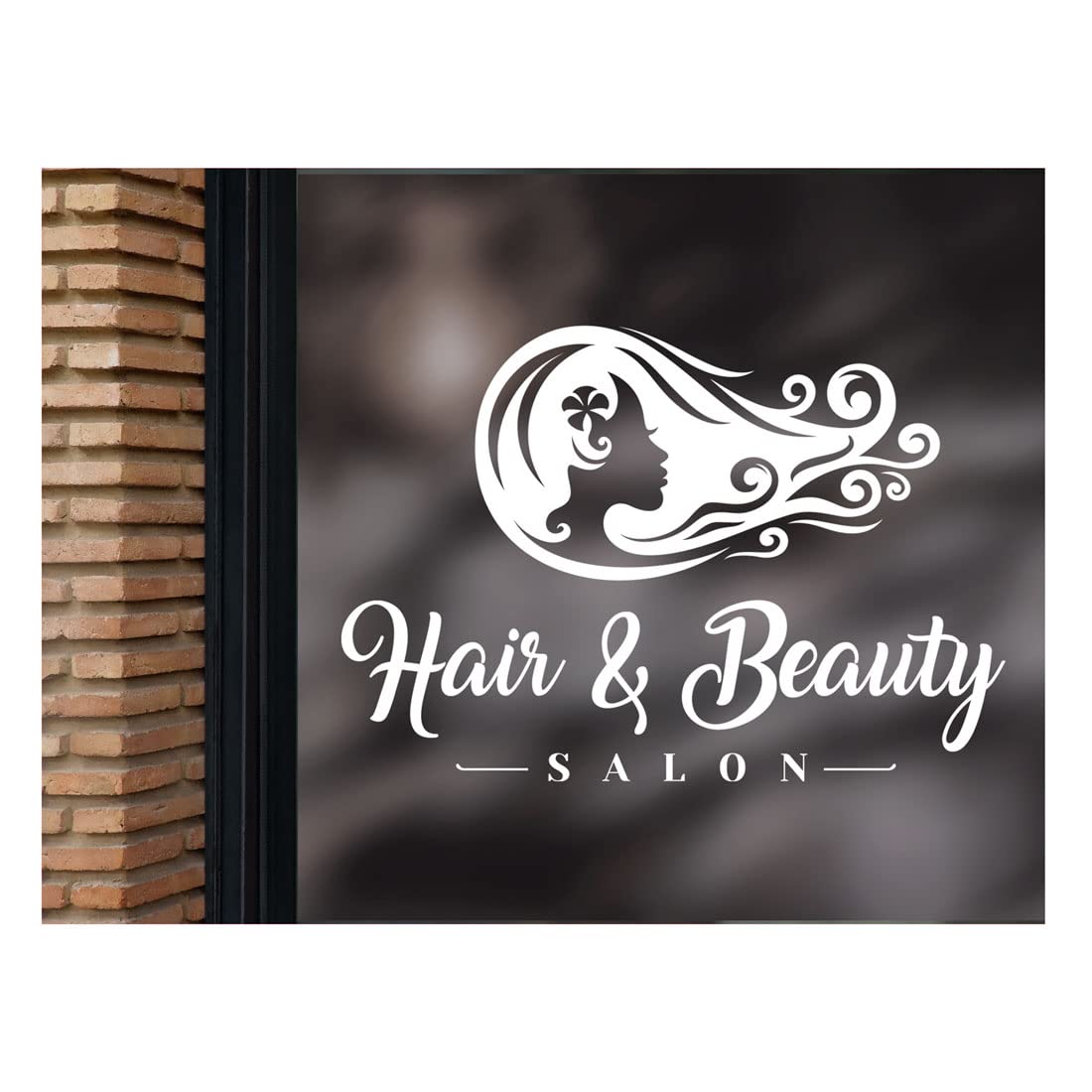 Hair and Beauty Salon Decor White Shop Sign Wall Sticker Women Hairdressing Girl Room Nail Hairdresser Mural Decal Decoration by Wall4stickers