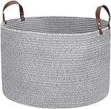 Basket Large Cotton Rope Blanket Baskets for