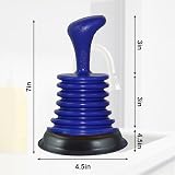 Fizzix Sink Plunger Toilet Unblocking Drain Kitchen Bathroom Mini Durable view 2