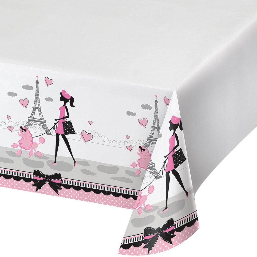 Photo 1 of Creative Converting 725584 Paris Theme Plastic Tablecloth