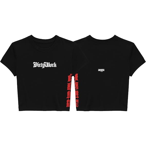 aespa Official Merch Dirty Work Jersey T-Shirt | Amazon.com