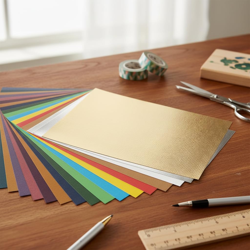 Hawksbill Mixed Paper Card Pack All in 1 Tetxured Paper for Scrapbook Crafting and School Projects 1 KG