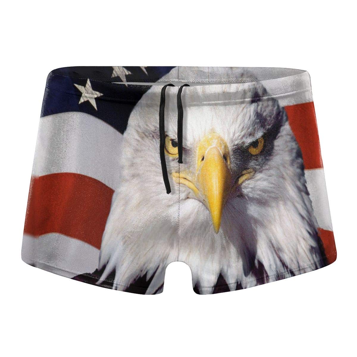 Lester Lynd Mens Eagle American Flag Swimwear Swimsuits Swim Boxer Trunks Beach Boxer Shorts Briefs Men Swl13562 Nl