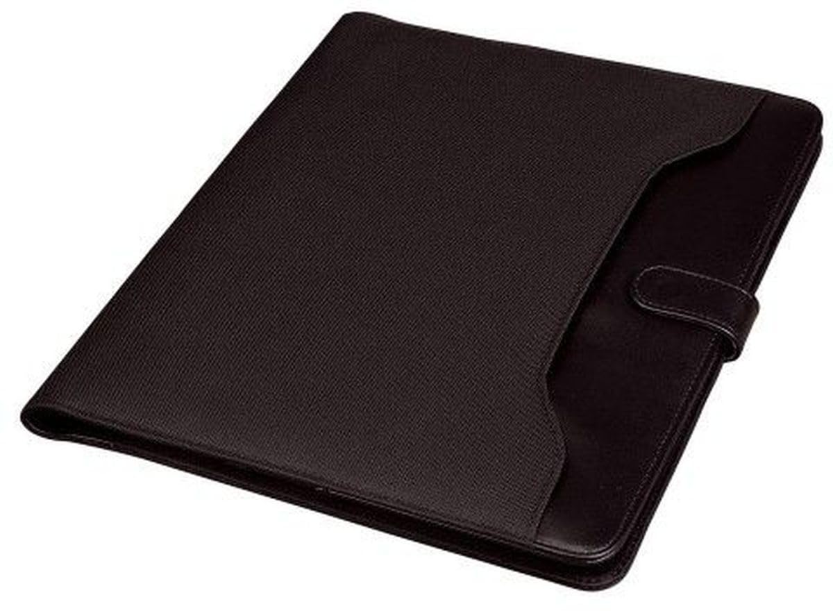 Alassio Fano I 30063 Ring Binder Folder DIN A4 Format Finetouch Imitation Leather Document Folder Black Folder Approx. 32 x 26 x 2 cm