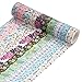 Floral Washi Tape 24 Rolls Set，Decorative Masking Tape Japanese Paper Tapes Fabric Tape for Arts and Crafts, DIY Projects, Scrapbooks, Calendar, Bible Journaling and Gift Wrapping