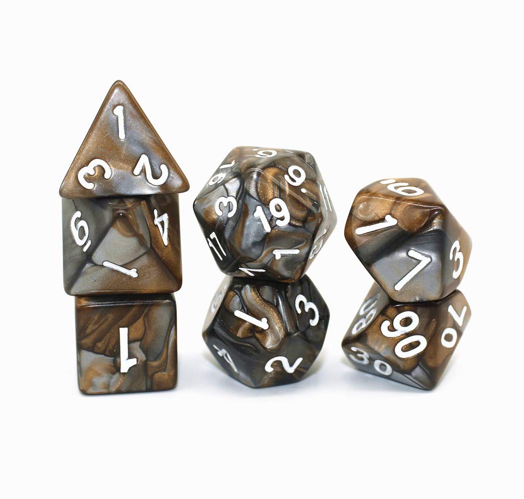 DND Dice Polyhedral 7-Die Dice Set for D&D Dungeons and Dragons Role Playing Gaming Coffe dice