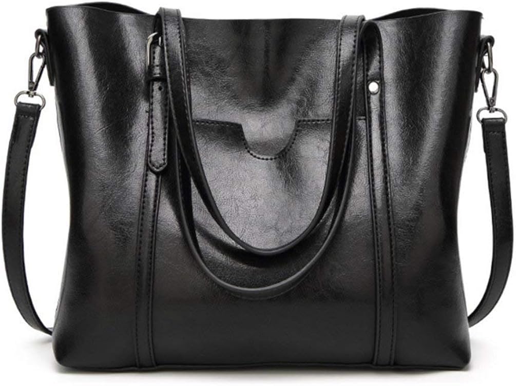 KAMIERFA Tote Bags for Women Italian PU Leather Large Capacity Classic Ladies Tote Handbags Cross Body Shoulder Bags for Work Travel Satchels for Girls