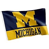 Desert Cactus University of Michigan UM Flag - 3 x 5 Feet Wolverines Banner, Indoor/Outdoor Durable Fabric, 100% Polyester Design (Style C)