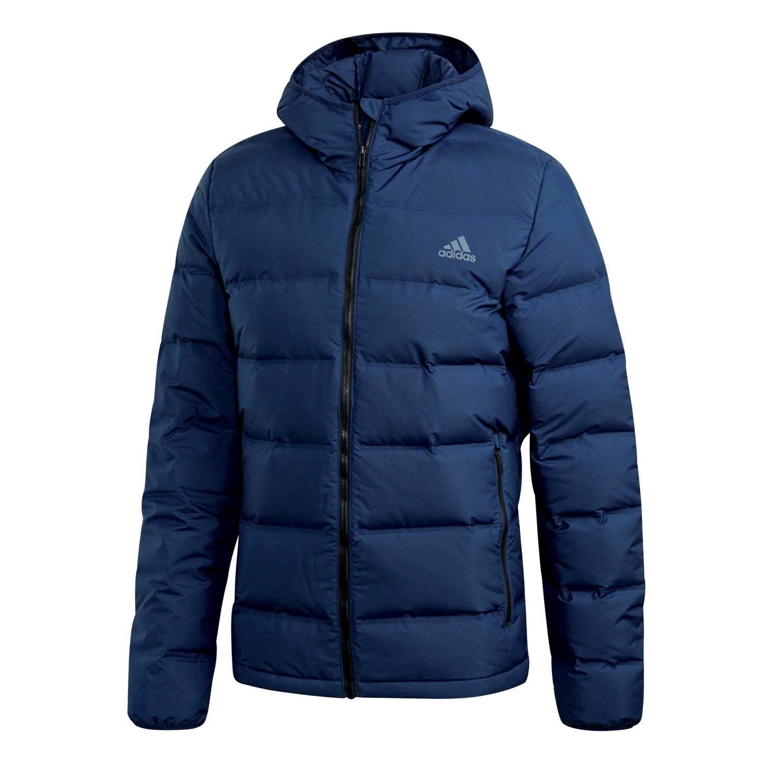 adidas mens long down jacket
