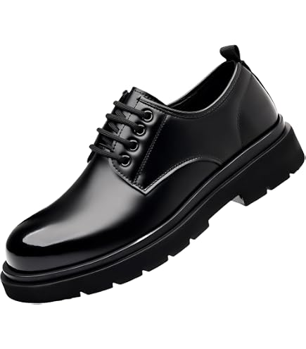 black non slip dress shoes DINGGU Work for Men Comfortable Slip Resistant Shoes Cute Black And White Product: Dresses the Aegis Microbe Shield COLOR:Clear Sky