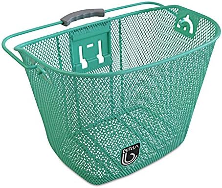 Biria Bicycle Basket Quick Release with Bracket, Front Quick Release Basket, Removable, Wire Mesh Bicycle Basket, New