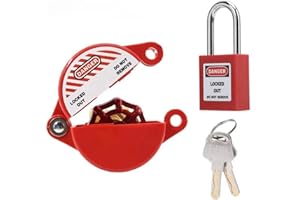 WIILDIS Gate Valve Lockout Device and Safety Padlock, Outdoor Faucet Lock for Outdoor Faucet Knob/Water Spigot/Propane Tank, Suited for 1 to 2-1/2 in Dia Valve Handles