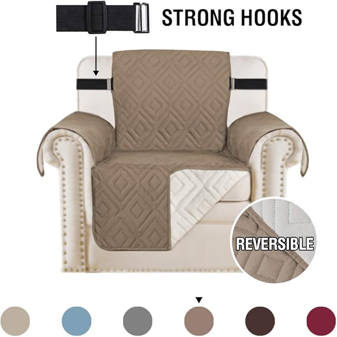 H.Versailtex New and Improved Reversible AntiSlip Grip Couch Cover