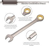 Meccion 21mm Fixed Head Ratchet Spanner Chrome Vanadium Black Nickel view 2