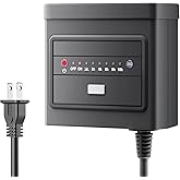 BN-LINK 60W Low Voltage Landscape Transformer with Countdown Timer and Photocell Sensor, 125V AC to 12V DC Converter with Overload Protection, Weather Durable for Outdoor LED Lighting, Pathway Light