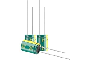 JCCON 10-Pack 50V 100uF Premium Quality Low ESR Electrolytic Capacitors 8x12mm (0.32x0.47in), 50Volt 100MFD High-Frequency Caps with Superior Performance