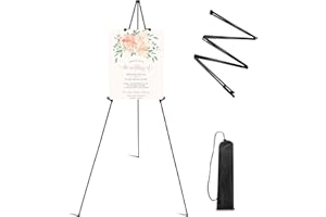RRFTOK Easel Stand for Display, 63'' Instant Easel, Art, and Crafts,Foldable Portable Ground Easel for Wedding Banner and Poster Display Stand,Easel Display with Portable Bag.