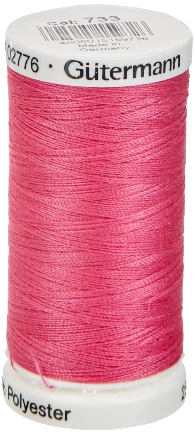 Gutermann Sew All Polyester Thread, 250 Mtr, Hot Pink (0733), 5.5 x 2.7 x 2.7 cm