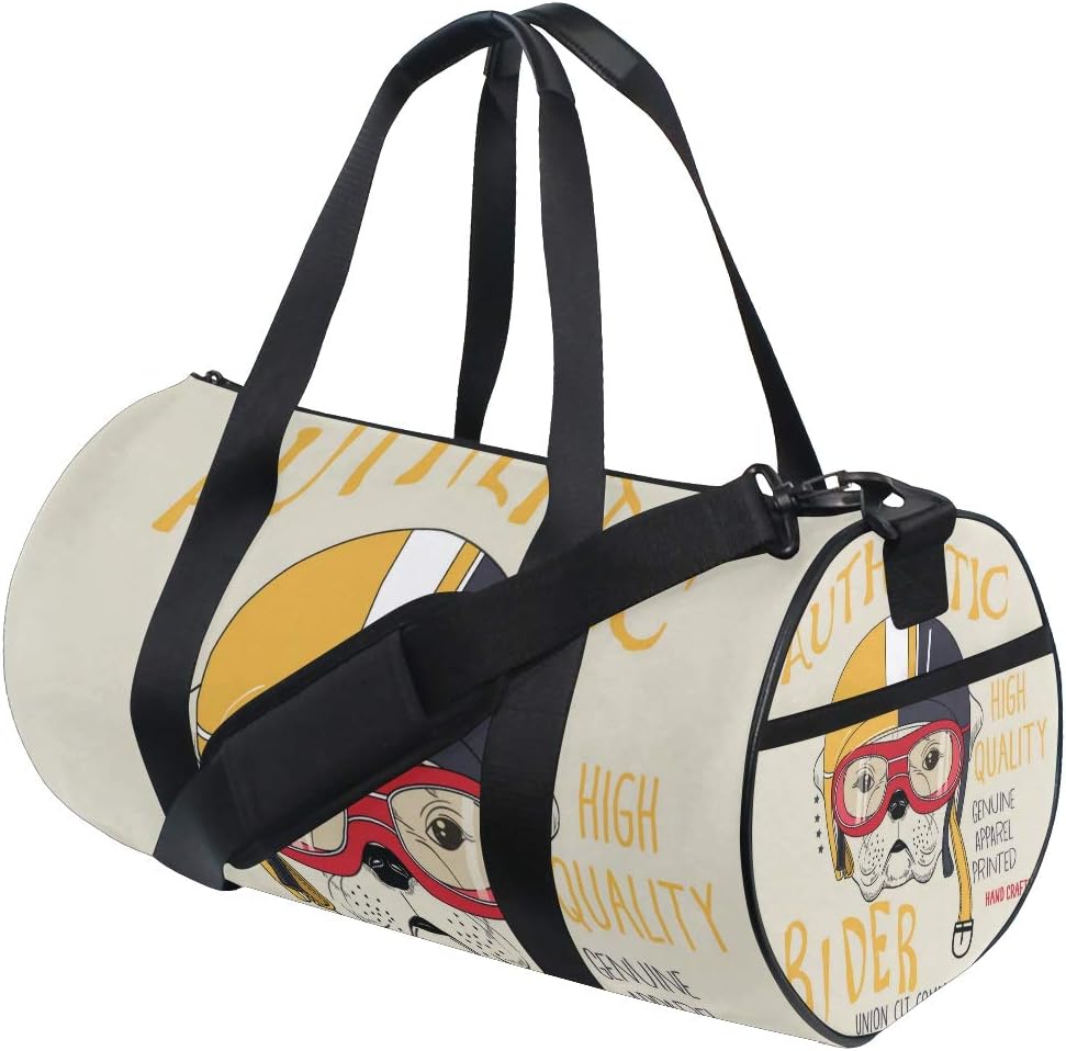ALLMILL Lightweight Duffle bag Handmade Font Motorcycle Race Tshirt Graphics Gym bags Oversize Sports bags weekend Overnight Travel handbag for men women student