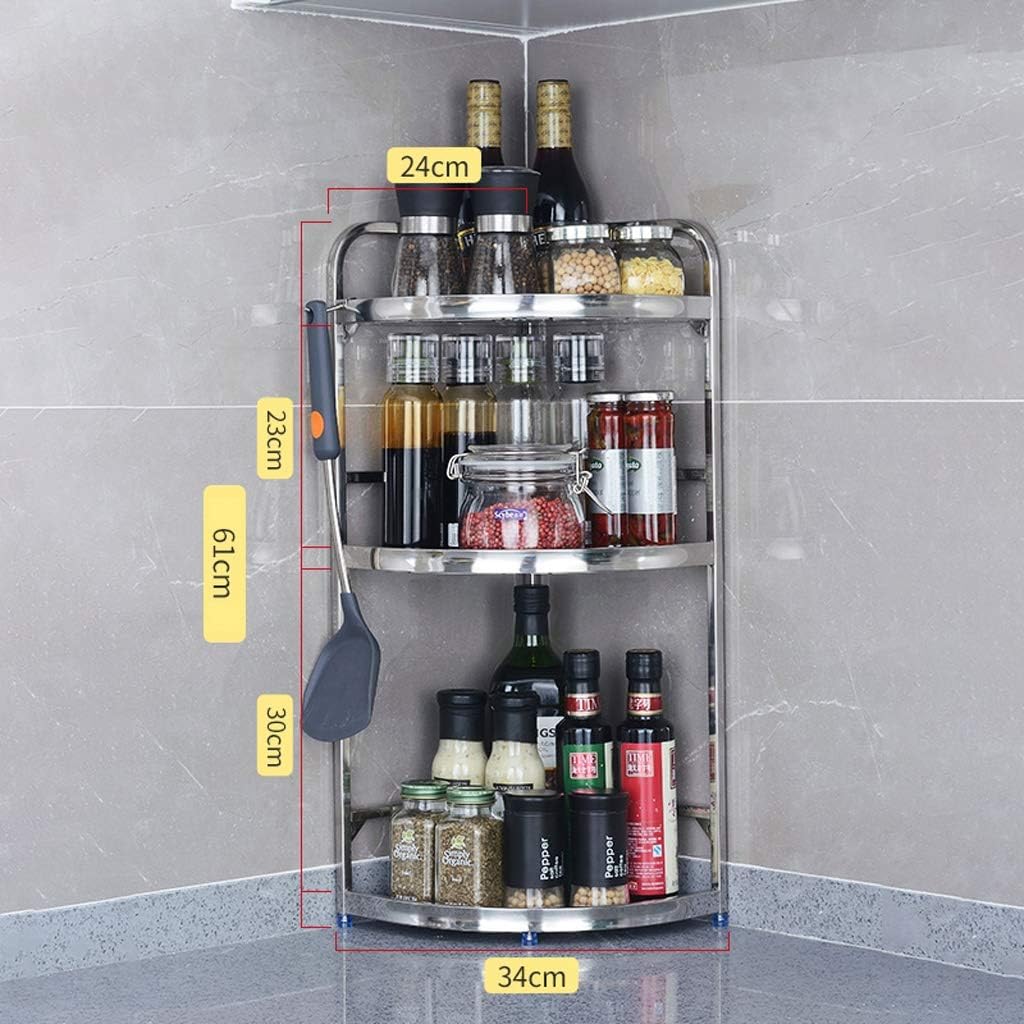 Estante de la Esquina Mueble de Cocina / Organizador Apilable Estante