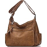 Artwell Fashion Crossbody Bag For Women Shoulder Bag Soft PU Leather Handbags Purses Multi Pocket Hobo Tote Bag